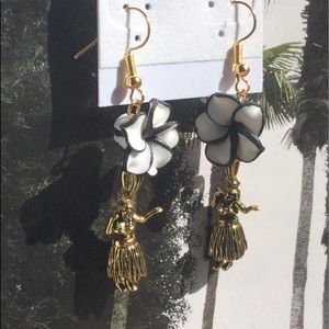 Gold Plated Island Dancer Earrings w/dangling legs